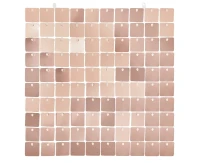 Decorative  panel rose gold, transparent background, 30x30 cm / 100 squares
